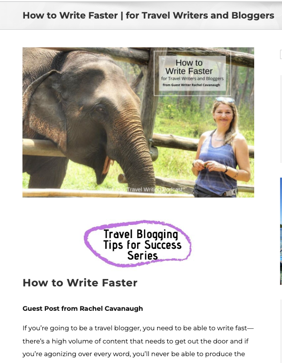 How to Write Faster | for Travel Writers and Bloggers